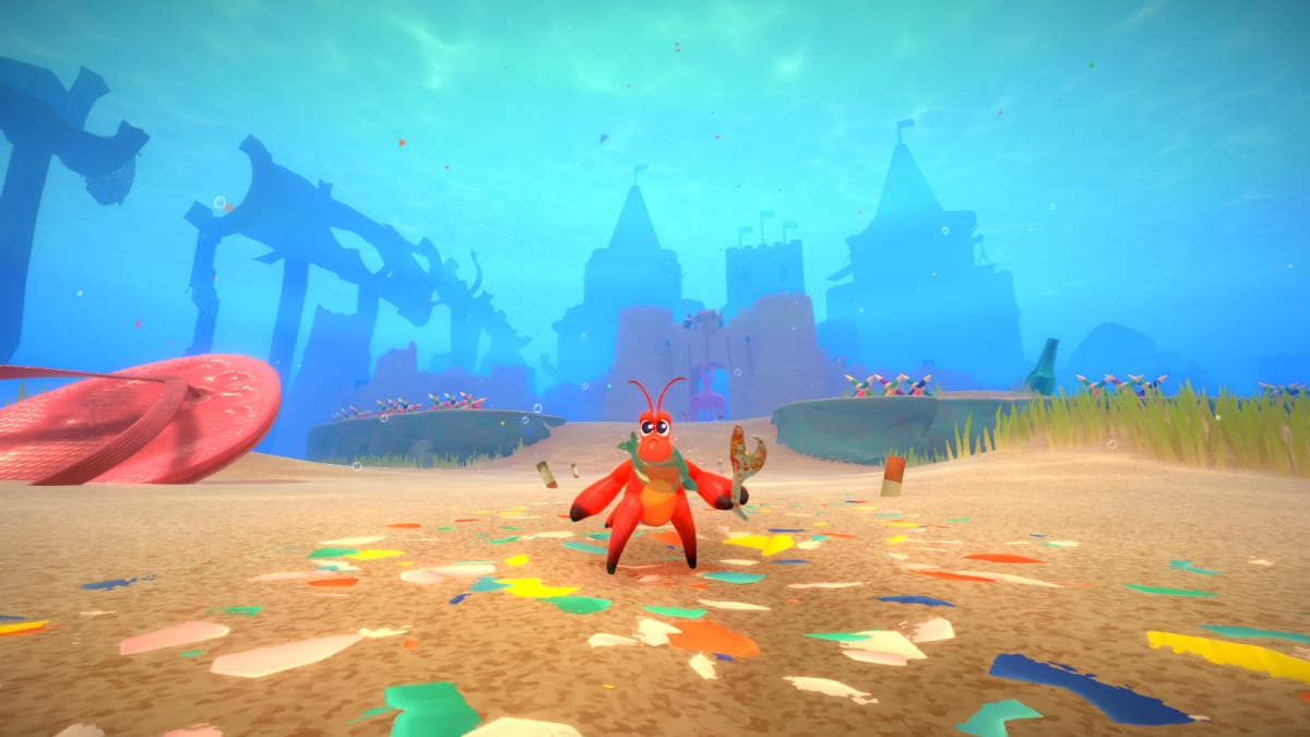 Kril standing in the Shallows in Another Crab's Treasure, an Xbox Game Pass April 2024 game