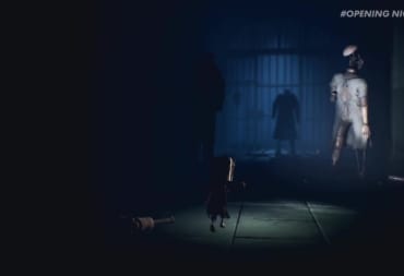 two small children sneaking through a dark hospital