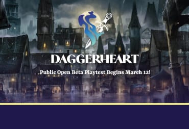 The Daggerheart logo and promotional artwork from the website