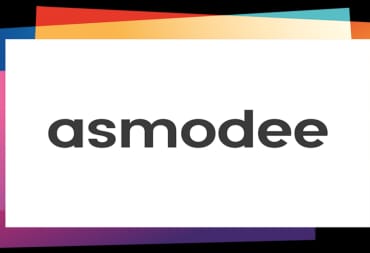 The logo for Asmodee Group on a black background.